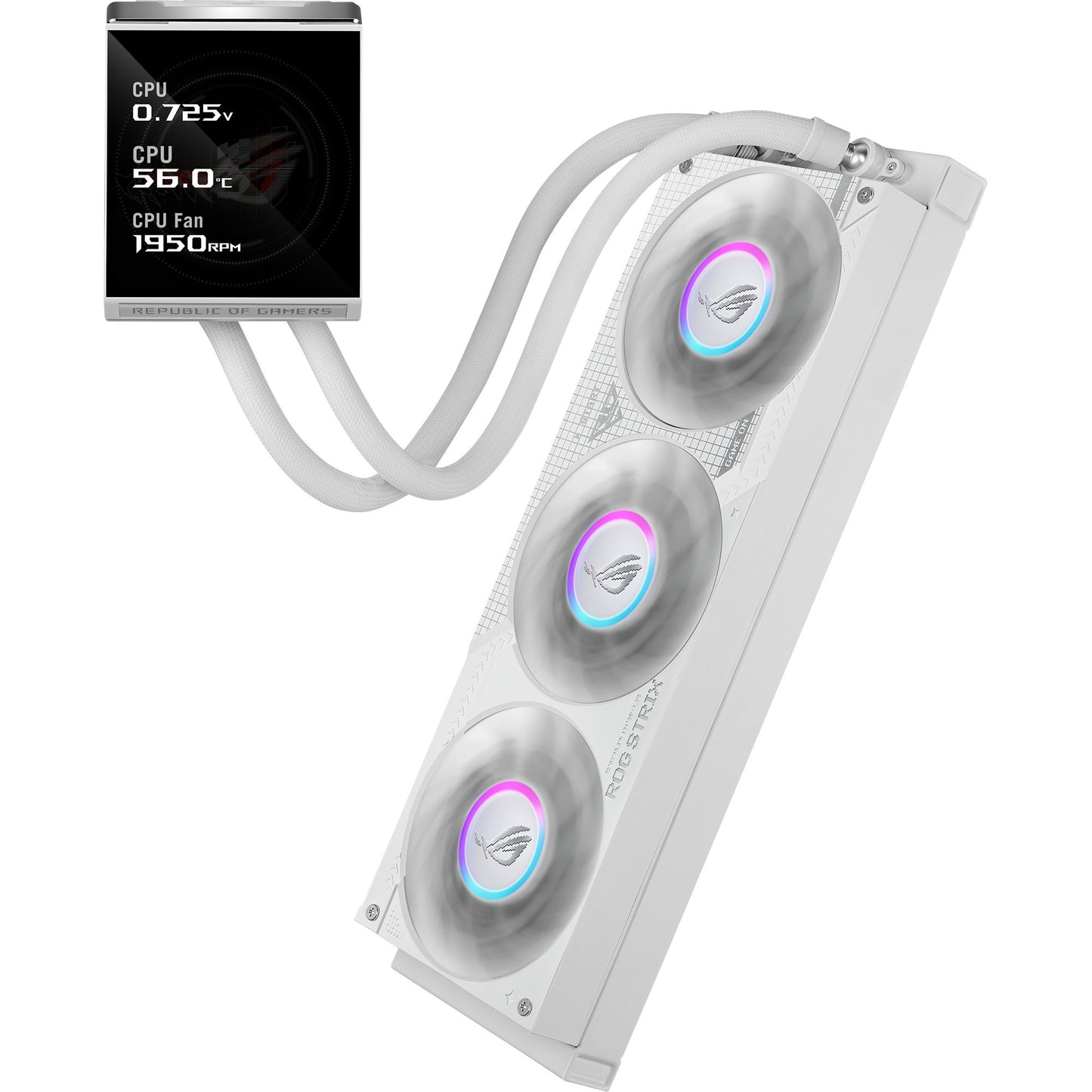 Asus ROG Strix LC IV 360 ARGB LCD-Wasserkühlung (Weiß, 4-Pin-PWM)