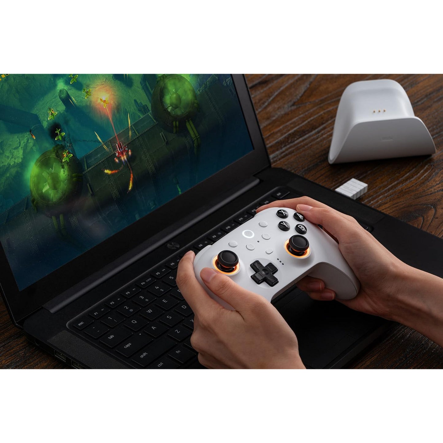 8bitdo Ultimate 2 Bluetooth-Controller (schwarz, PC, Switch 2, Bluetooth USB-C 2,4 GHz)