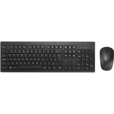 Kensington km270 eq wiederaufladbares Desktop-Set – kabelloses Desktop-Set (schwarz, US-Layout (QWERTY), Membran, 100 %, Bluetooth, 2,4 GHz)