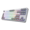 Hator Rockfall 3 TKL Wireless, Gaming-Tastatur (weiß, US-Layout, Hator Aurum Orange, RGB, PBT-Tastenkappen, Hotswap, 2,4 GHz Bluetooth USB-C)