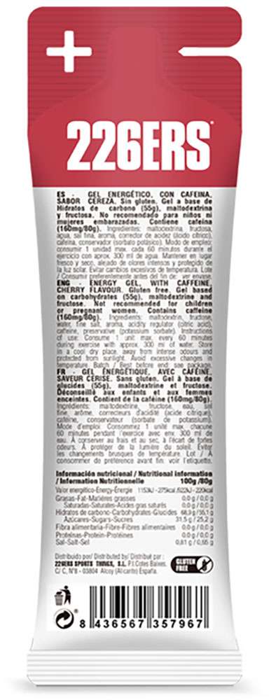 226ers High Fructose 160 mg Koffein Kirschgel 80 g