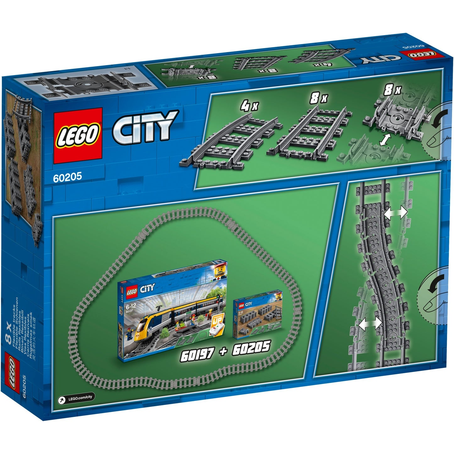 Lego City 60205 Flexible Schienen 20-teilig