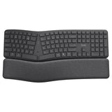 Drahtlose ergonomische Trust Keyra-Tastatur (schwarz, US-Layout, Bluetooth 2,4 G USB) - afbeelding 4