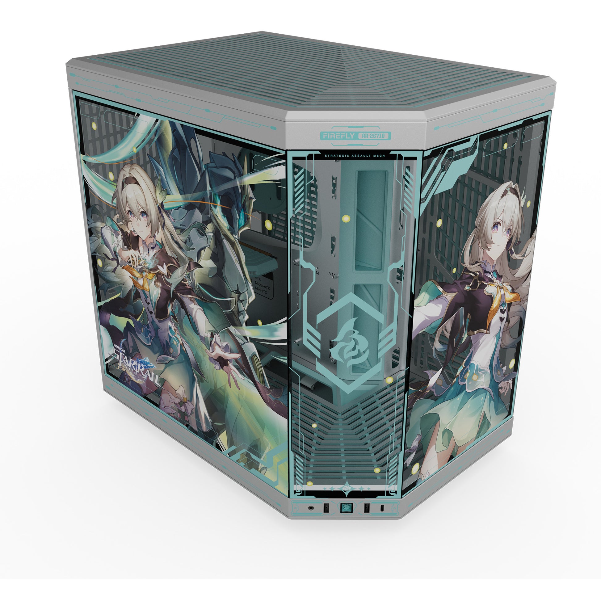 Hyte y70 Firefly Edition Midi-Tower-Gehäuse (2x USB-A | 1x USB-C | gehärtetes Glas)