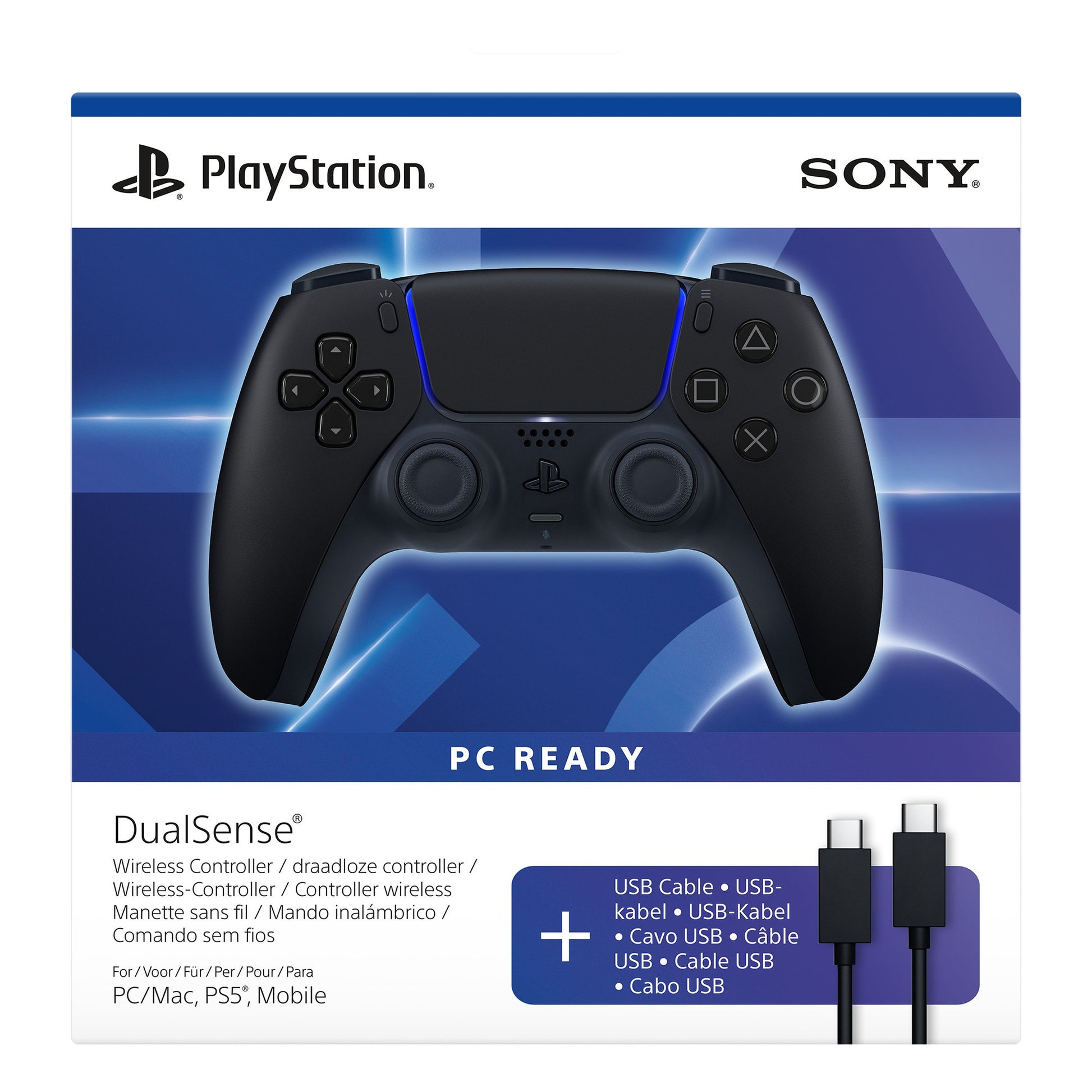 Sony Dualsense Wireless-Controller – Mitternachtsschwarz (schwarz)