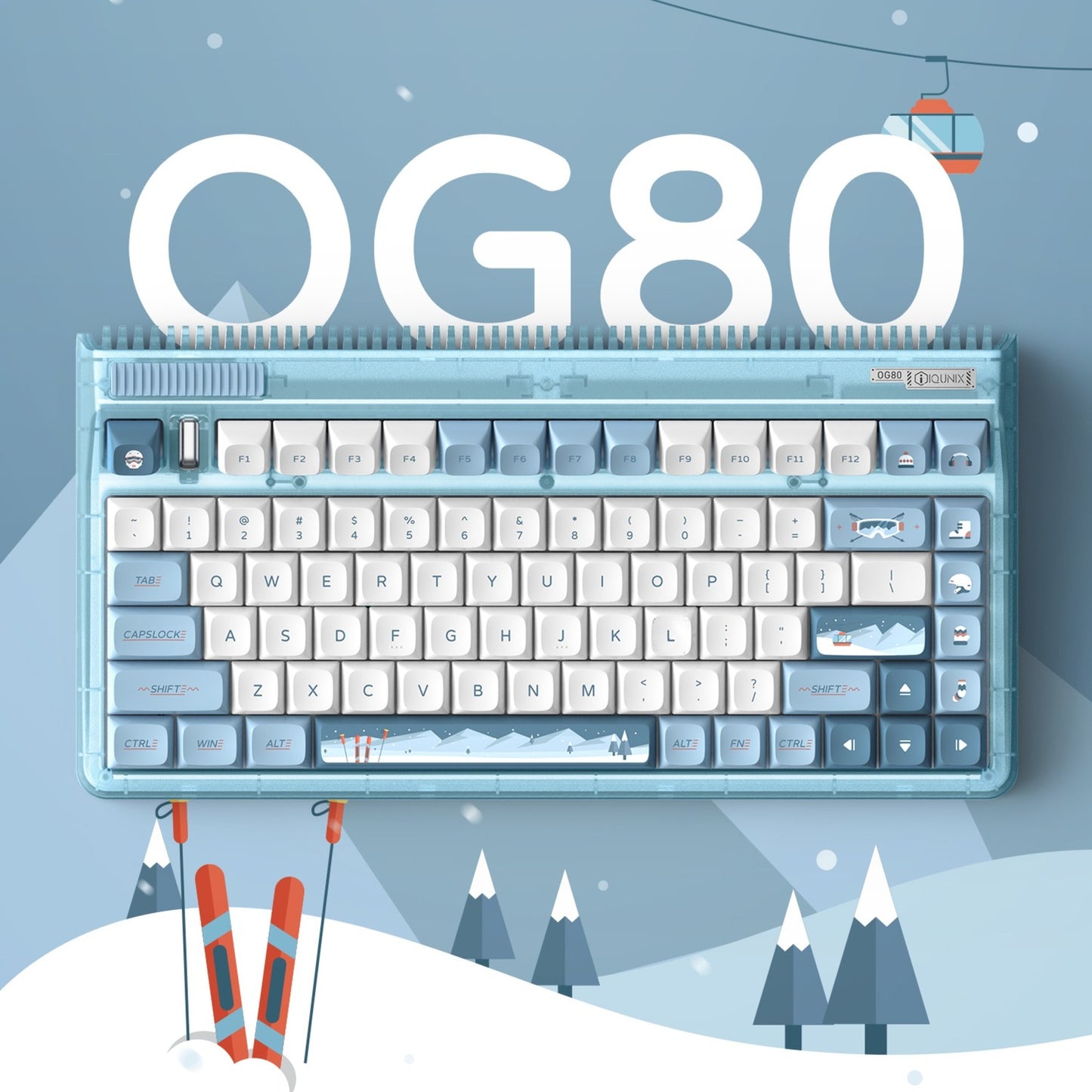 Iqunix og80 wintertide drahtlose mechanische Tastatur