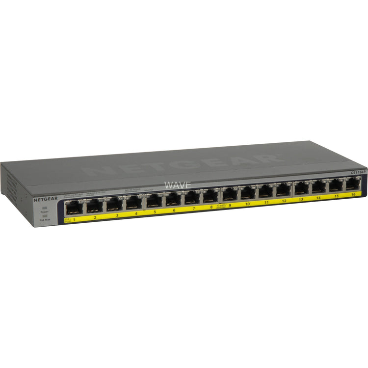 Netgear GS116LP 16-Port Poe Poe+ Gigabit Ethernet Unmanage