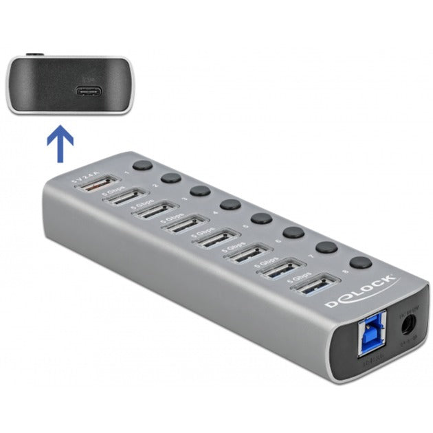 Delock USB 3.2 Gen 1 Hub mit 7 Toren