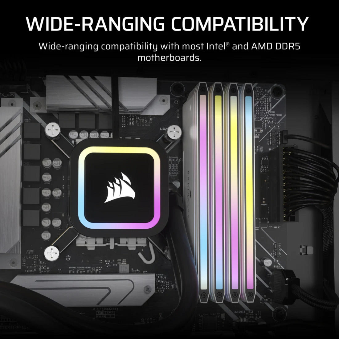 Corsair Dominator Titanium DDR5 Beleuchtungserweiterungskit LED-Beleuchtung (weiß, cmplekit2w)