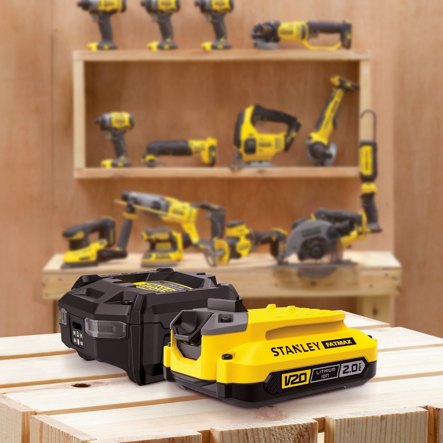 Stanley Fatmax 18V Startset 1x 2.0AH Batterie + Ladegerät V20