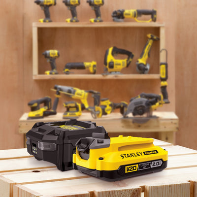 Stanley Fatmax 18V Startset 1x 2.0AH Batterie + Ladegerät V20