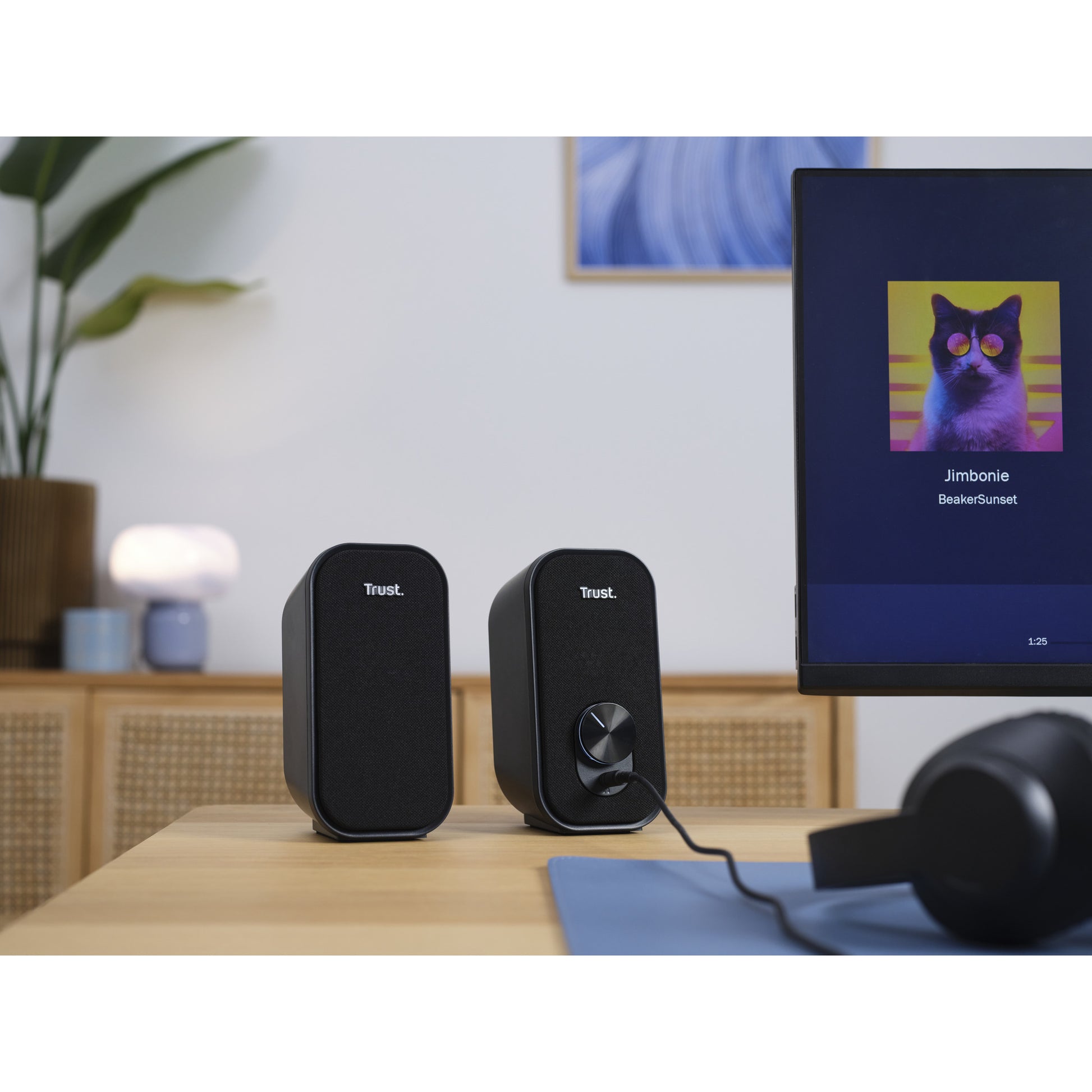 Trust ador 2.0 Lautsprecherset PC-Lautsprecher (schwarz grau)