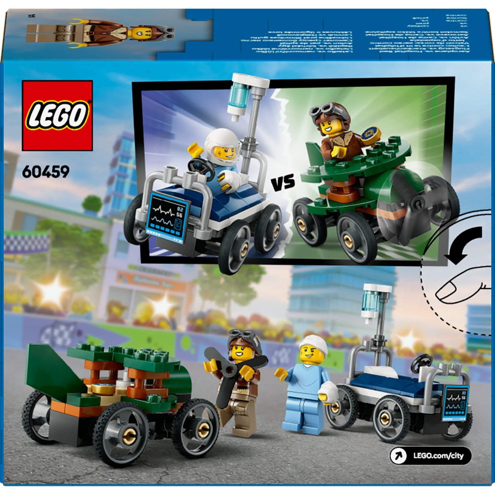 Lego Lego City 60459 Race Car Pack: Flugzeug Vs. Krankenhausbett