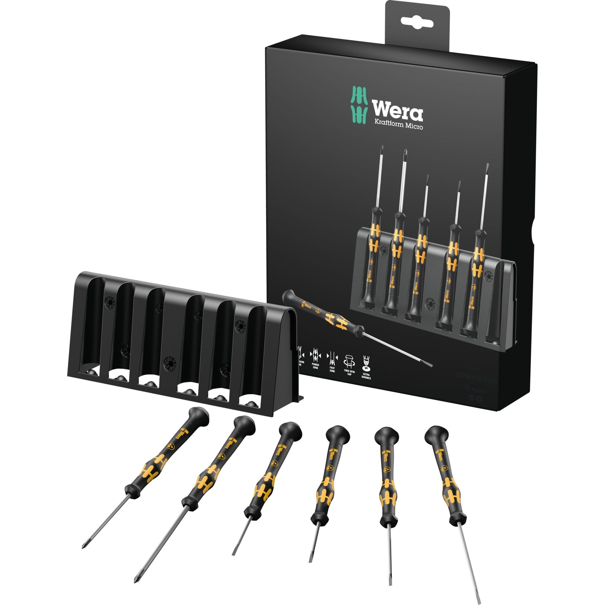 Wera Micro ESD -Schraubendreher -Set mit Rack
