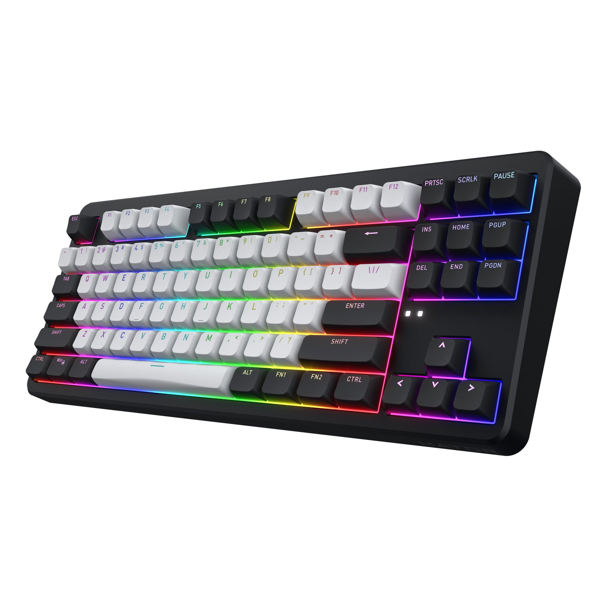 Hator Rockfall 3 TKL Wireless, Gaming-Tastatur (Schwarz, US-Layout, RGB, PBT-Tastenkappen, Hot Swap, 2,4 GHz Bluetooth USB-C)