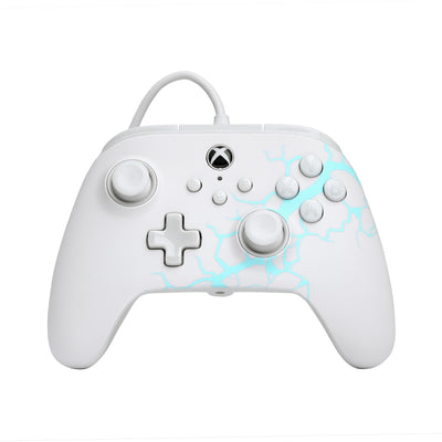 Powera Advantage Controller mit Kabel für die Xbox Series x|s – Polar Ice (weiß blau, Xbox Series x|s, Xbox One, PC)