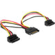 Delock 15-Pin-Sata> 2x Sata Food Connector