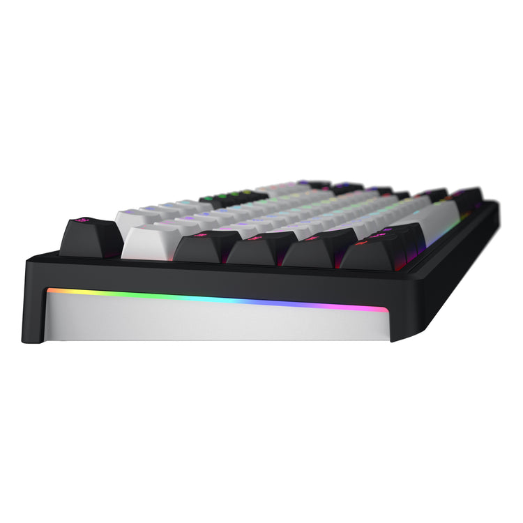 Hator Skyfall Mag Ultima 8K Wireless, Gaming-Tastatur (schwarz, US-Layout, Hator Aurum Ice, 80 % (TKL), RGB, Double-Shot PBT, Hot-Swap, 2,4 GHz Bluetooth USB-C)