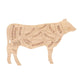 Esschert Design Schneidebrett Kuh l Bambus 49,5x31cm