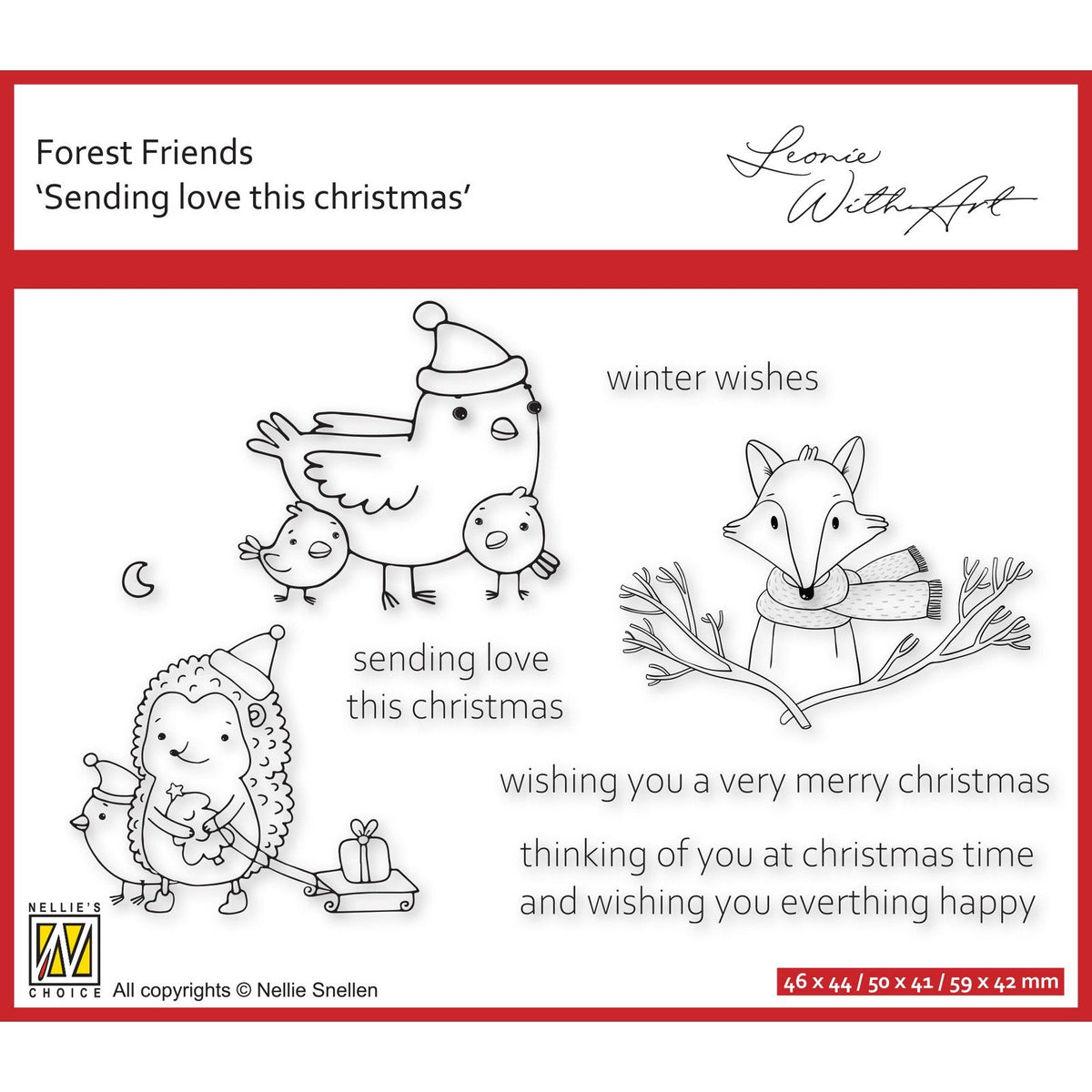 Nellies Wahl • Transparente Stempel „Forest Friends“, die zu Weihnachten Liebe verschicken