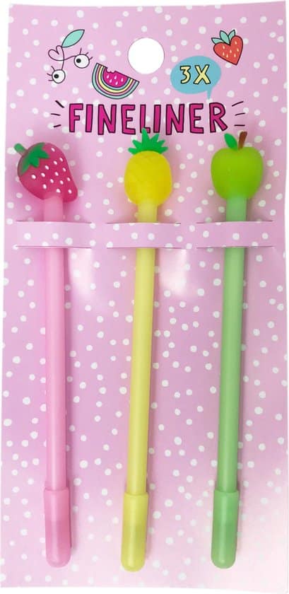 Van der Doelen 3 Fineliners Sommer Fun Obst