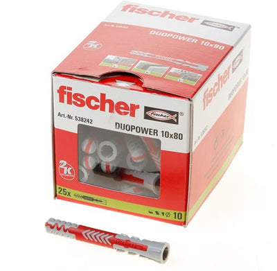 Fischer duopower 10x80 25 Stück - 538252