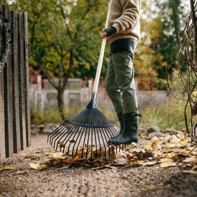 Fiskars Fächerrechen aus massivem Holz mit flachen Zinken FSC – 1077118