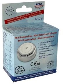 Fito optischer Mini-Rauchmelder inkl. 2x1,5V AAA - 7900535