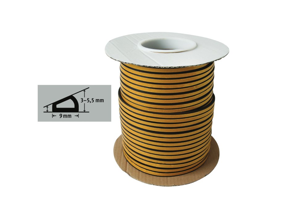 Fix-o-Moll Tour-Gurt D Profil 100m x 9 mm 3-5,5 mm schwarz