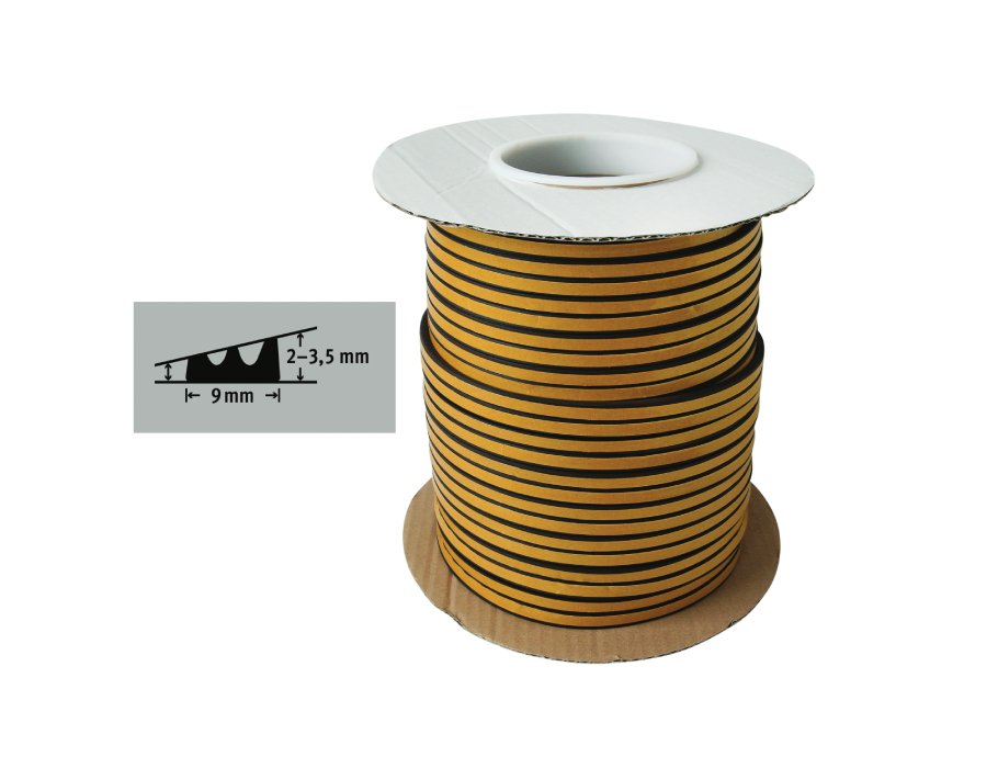 Fix-o-Moll Tour-Gurt E Profil 100m x 9 mm 1-3,5 mm schwarz