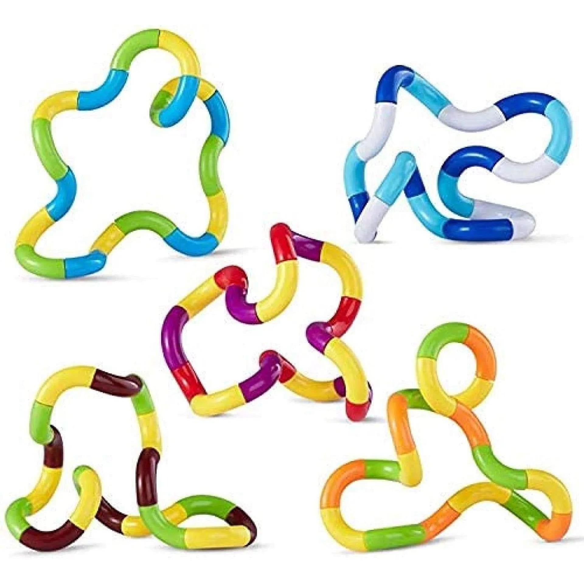 Wriggle Snake Tangle Toy-Set bestehend aus 6 Teilen