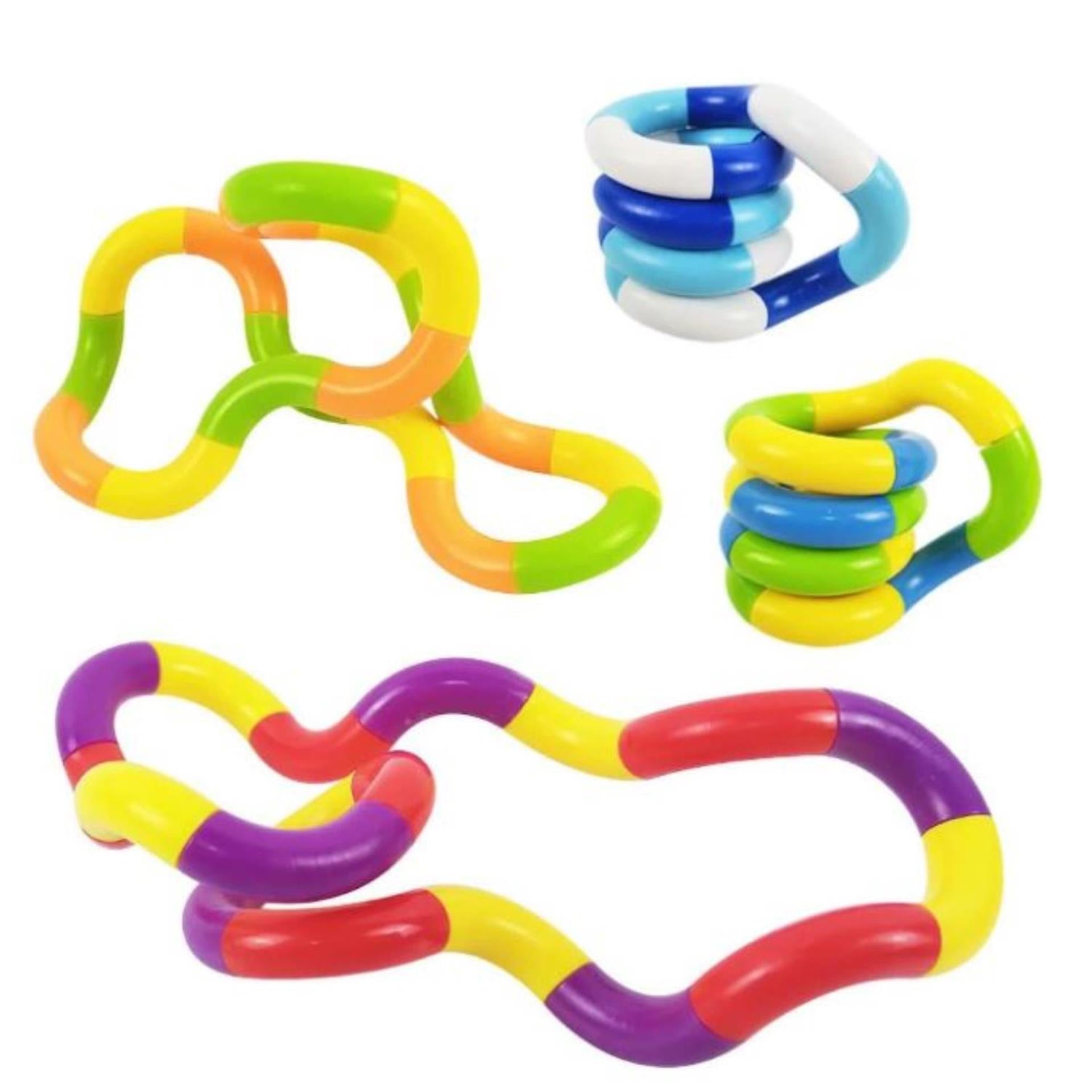 Wriggle Snake Tangle Toy-Set bestehend aus 6 Teilen