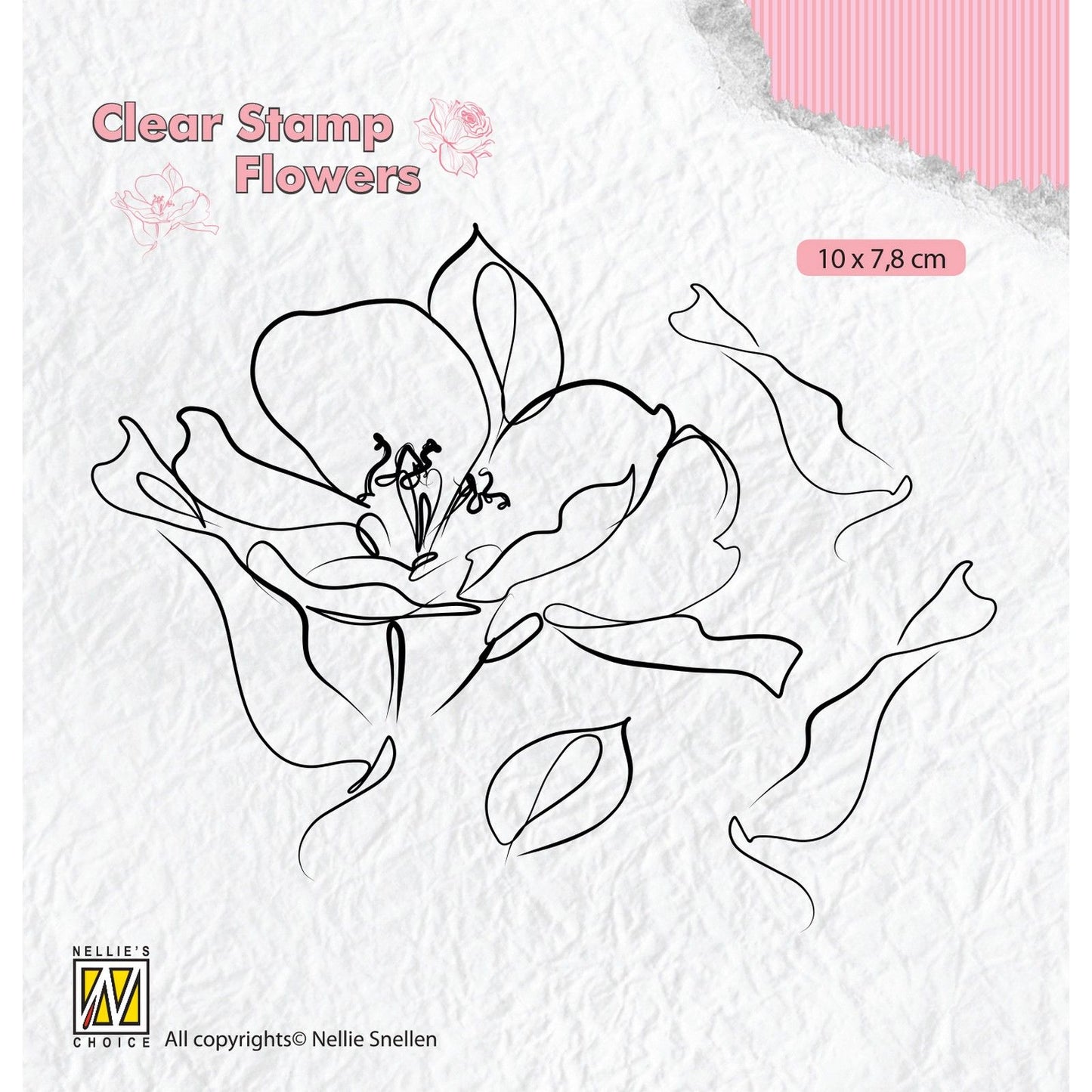 Nellies Wahl • Blumen Klarstempel Wildrose