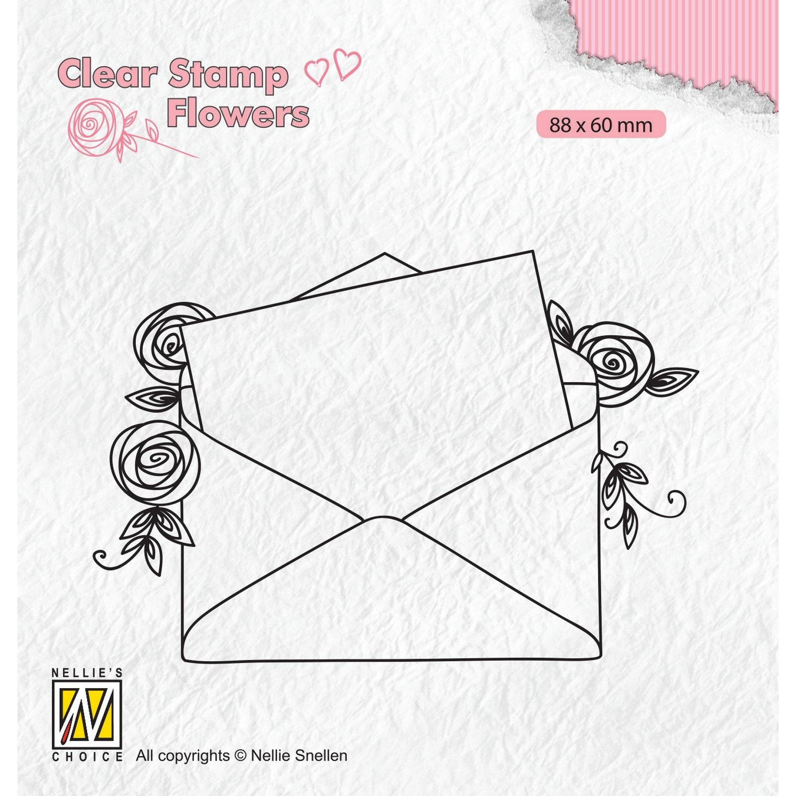 Nellies Wahl • Blumen transparente Stempel Liebesbrief