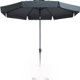 Madison Parasol Flores Luxusrunde 300 cm Grau - afbeelding 1