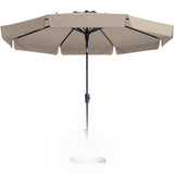Madison Sonnenschirm Flores 300 cm Volant ecru - afbeelding 1