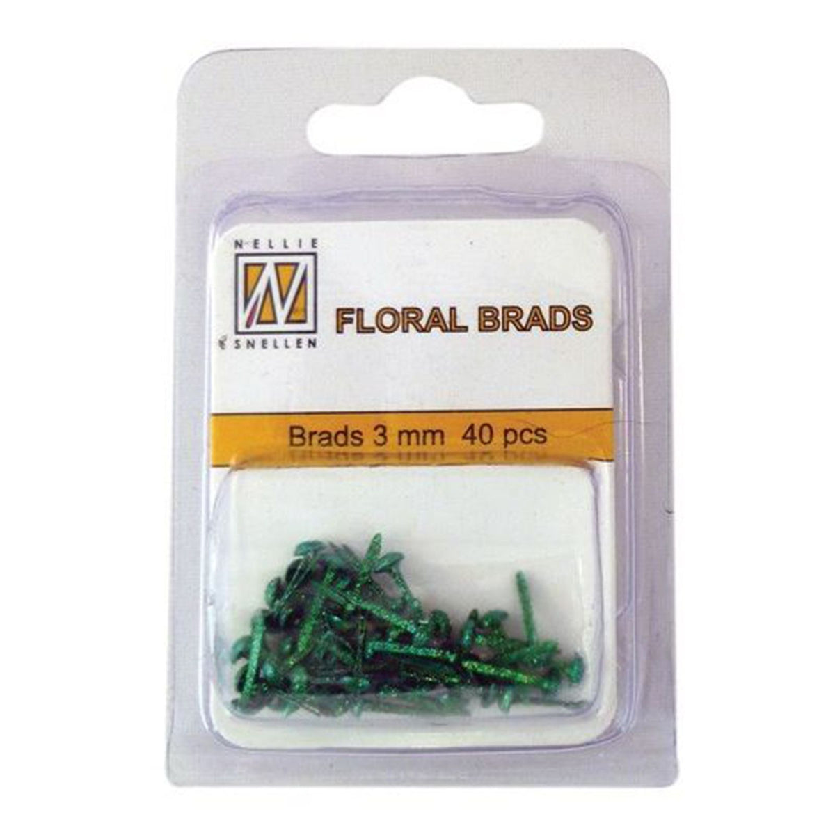 Nellies Wahl • Blumen-Glitzernadeln 3 mm. 40er-Packung Flasche grün 348h