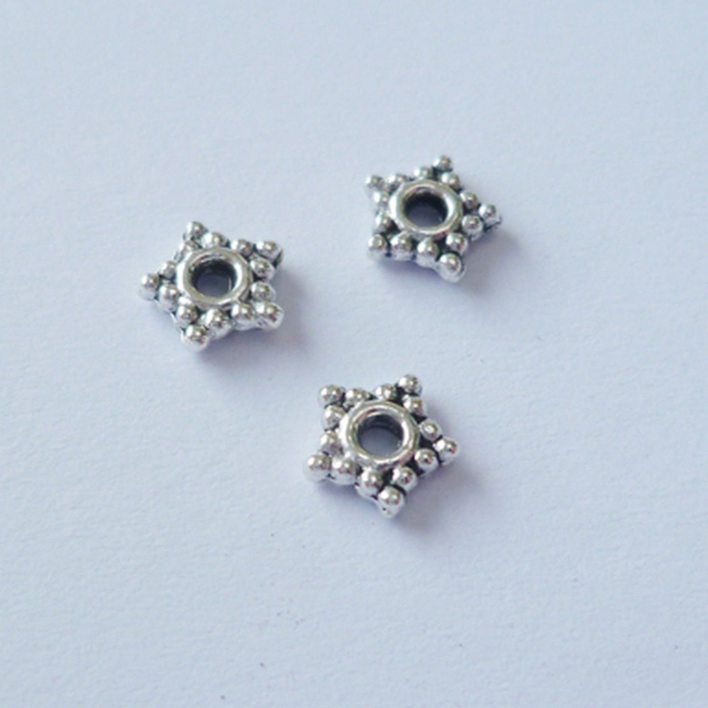Nellies Wahl • florale Abstandshalter 20 Stück Silber Nr. 1