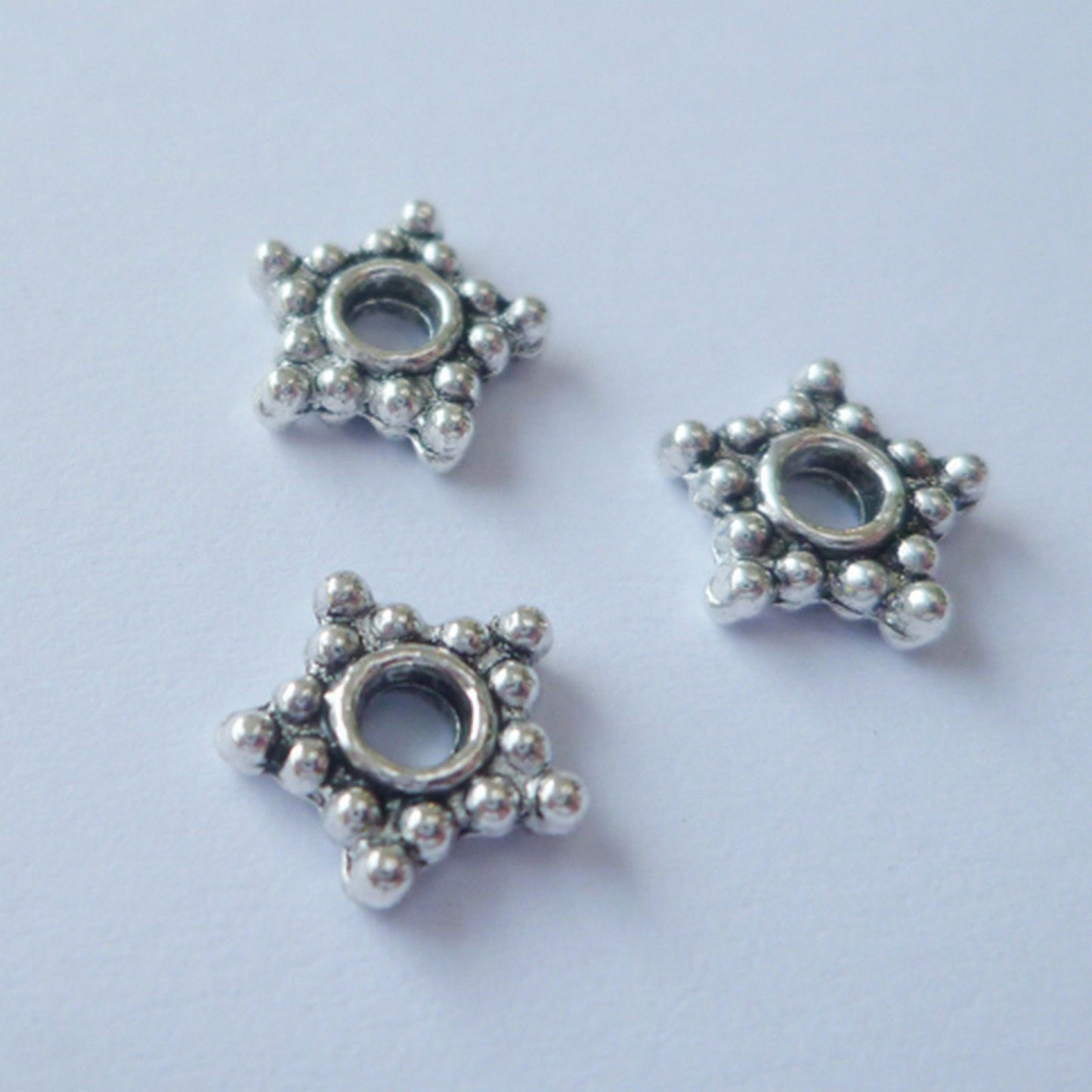 Nellies Wahl • florale Abstandshalter 20 Stück Silber Nr. 3