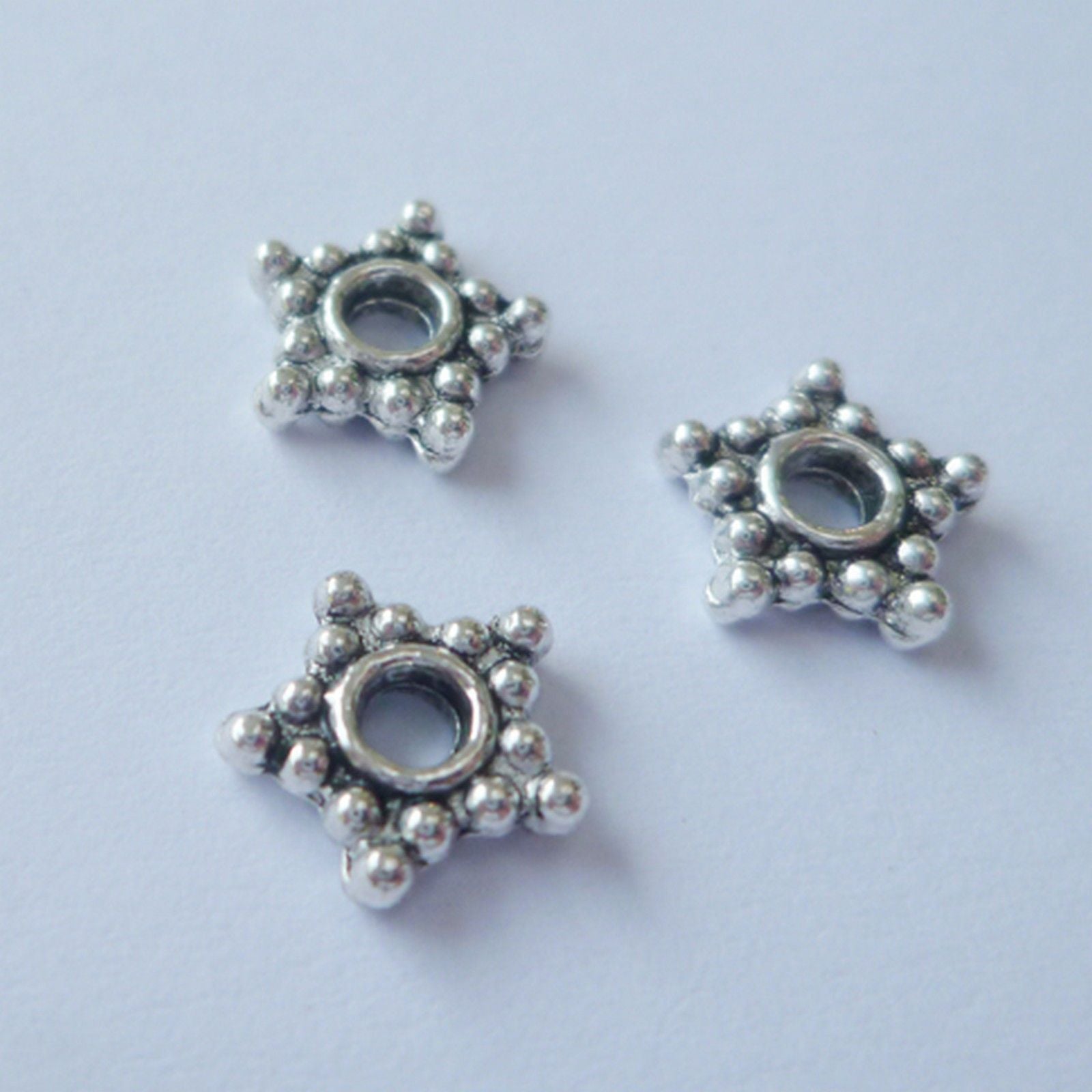 Nellies Wahl • florale Abstandshalter 20 Stück Silber Nr. 3