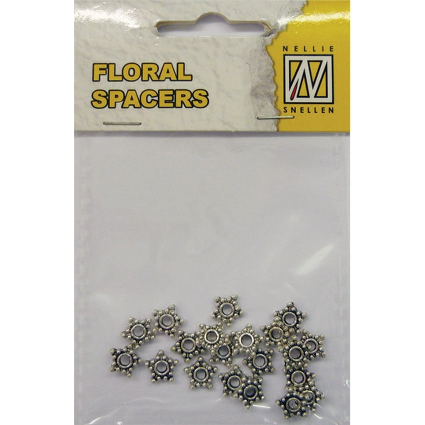 Nellies Wahl • florale Abstandshalter 20 Stück Silber Nr. 3