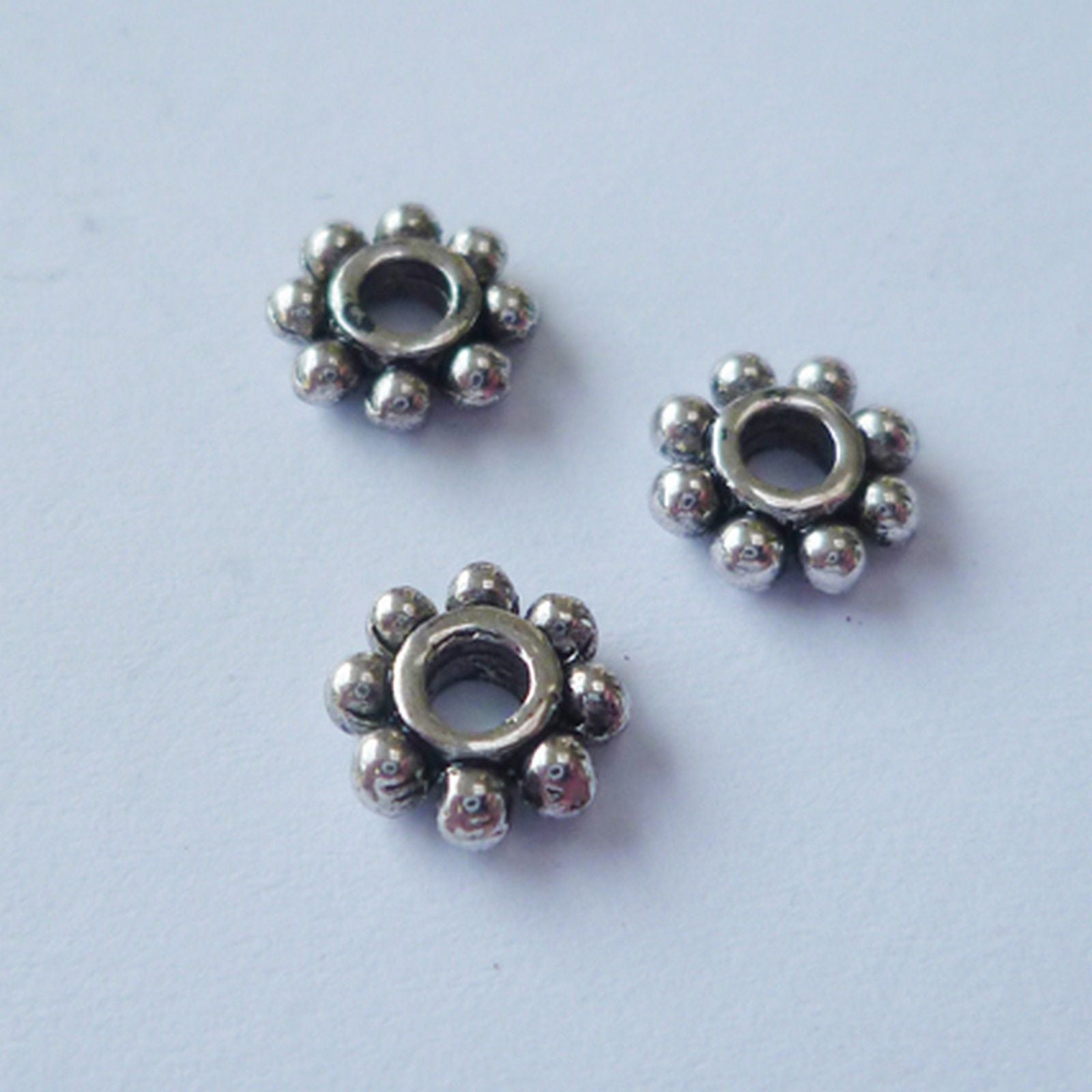 Nellies Wahl • florale Abstandshalter 20 Stück Silber Nr. 5