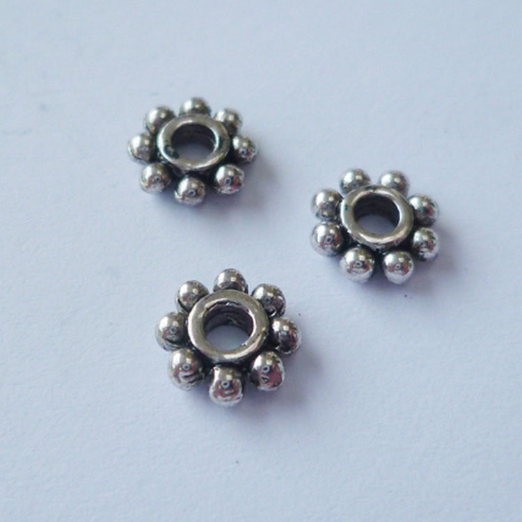 Nellies Wahl • florale Abstandshalter 20 Stück Silber Nr. 5