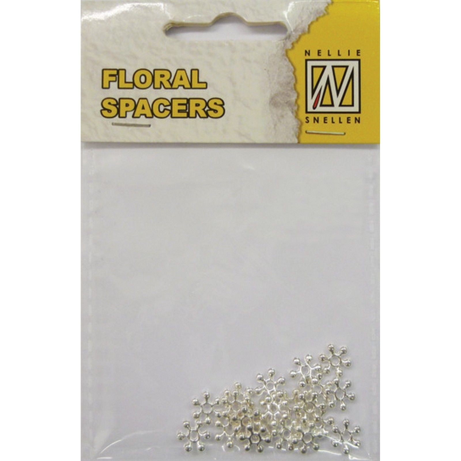Nellies Wahl • florale Abstandshalter 20 Stück Silber Nr. 6