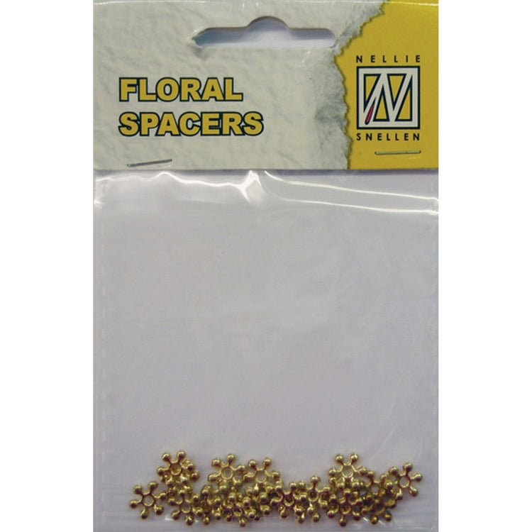 Nellies Wahl • florale Abstandshalter 20 Stück Gold Nr. 12