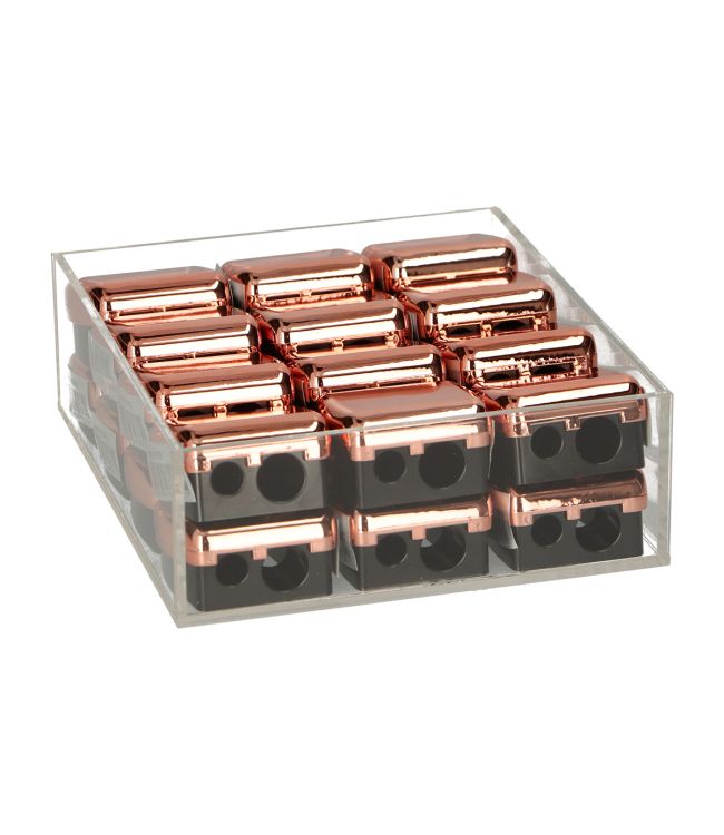 Gesichtsnagelnagelnagelstifte teilen Doppelrosegold Display 24 Stücke