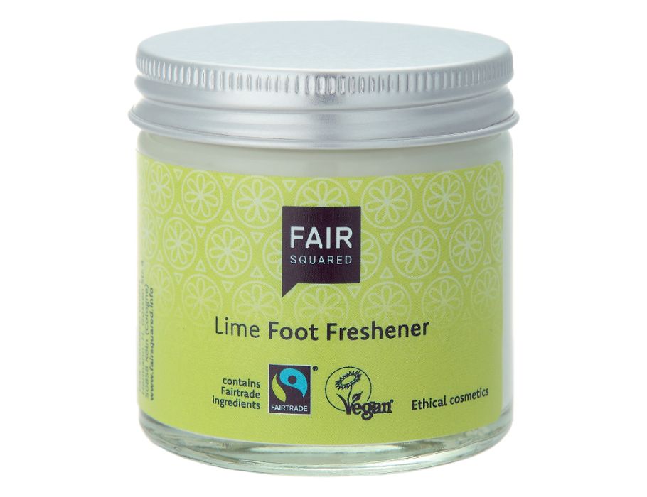 Faire quadratische Füße Crème Fußfrischer Limette