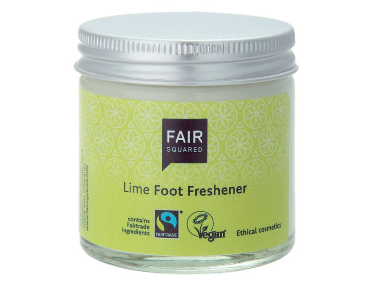 Faire quadratische Füße Crème Fußfrischer Limette