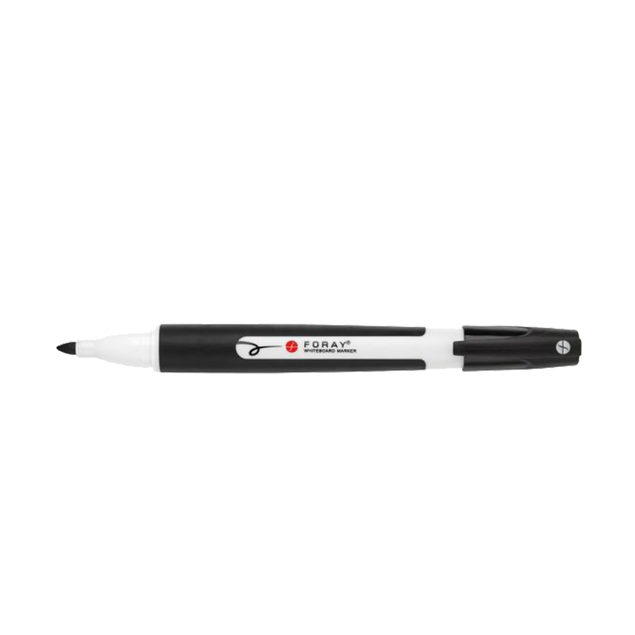 Foray Whiteboard-Marker im Stiftstil, schwarz, 12 Stück