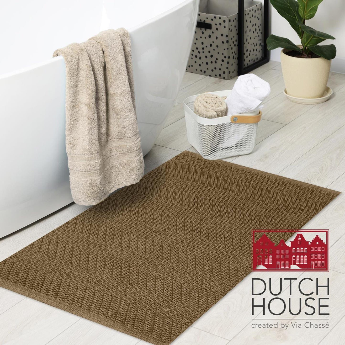 Dutch House Formia Badematte 50x80cm Taupe
